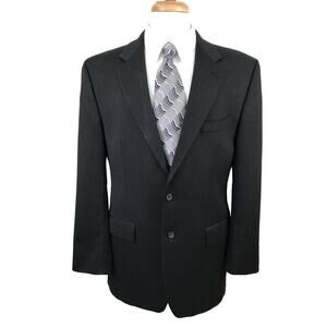 Chaps Ralph Lauren Suit Jacket Wool Men's Size 42L Gray 2 Button Front